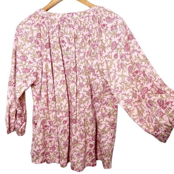 New with Tag Ralph Lauren Chaps Women’s Floral Lace Up Long Sleeve Blouse - Picture 11 of 16